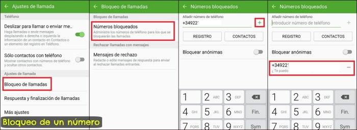 rechazar llamadas android