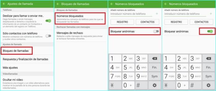 bloquear número android