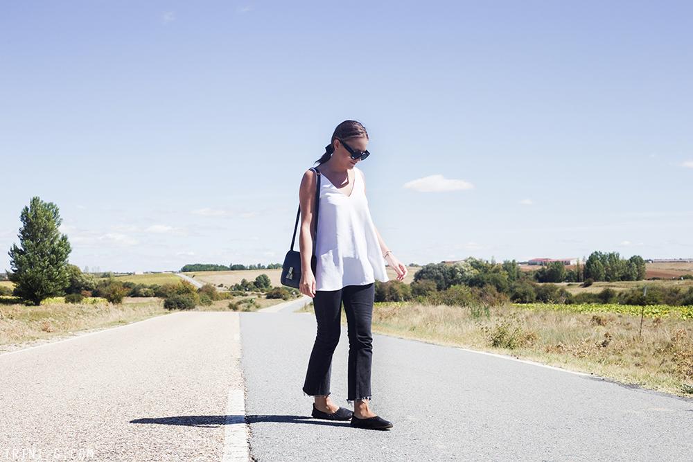 Trini | Stella McCartney top Celine ballerinas