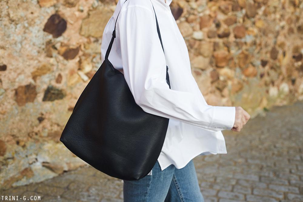 Trini | The Row white shirt Gap jeans