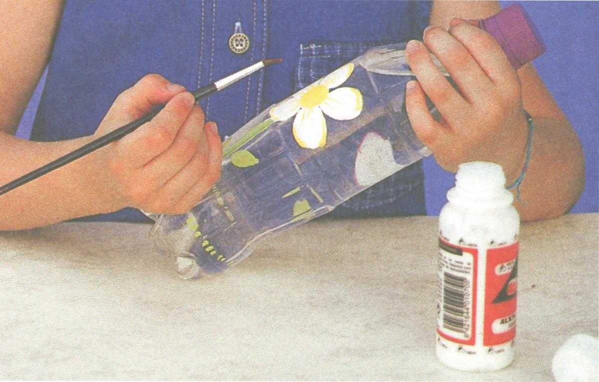 paso 3 para decorar una bitella reusada