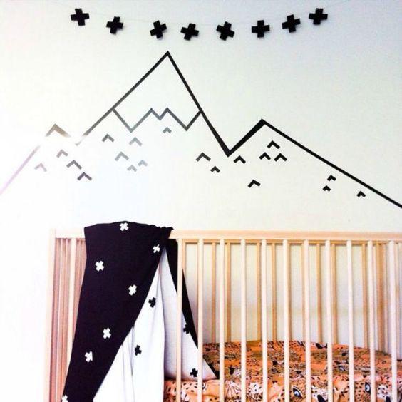 decoración pared bebe