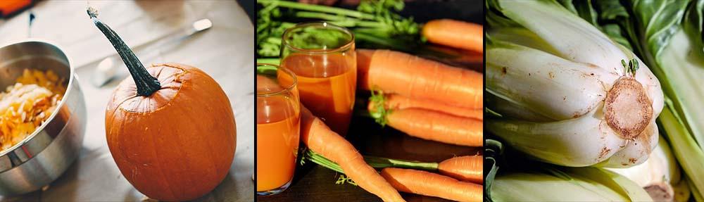 calabaza zanahoria acelga alimentos de otoño