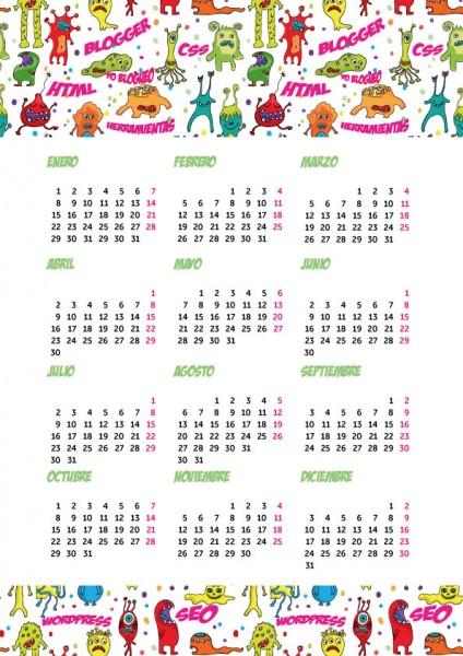 calendario 2018 pdf descargable gratis