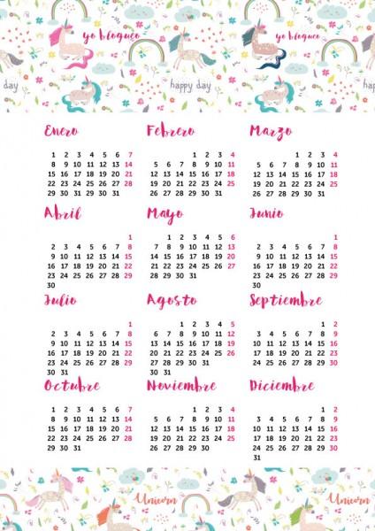 calendarios-2018-gratis-imprimir-unicornios