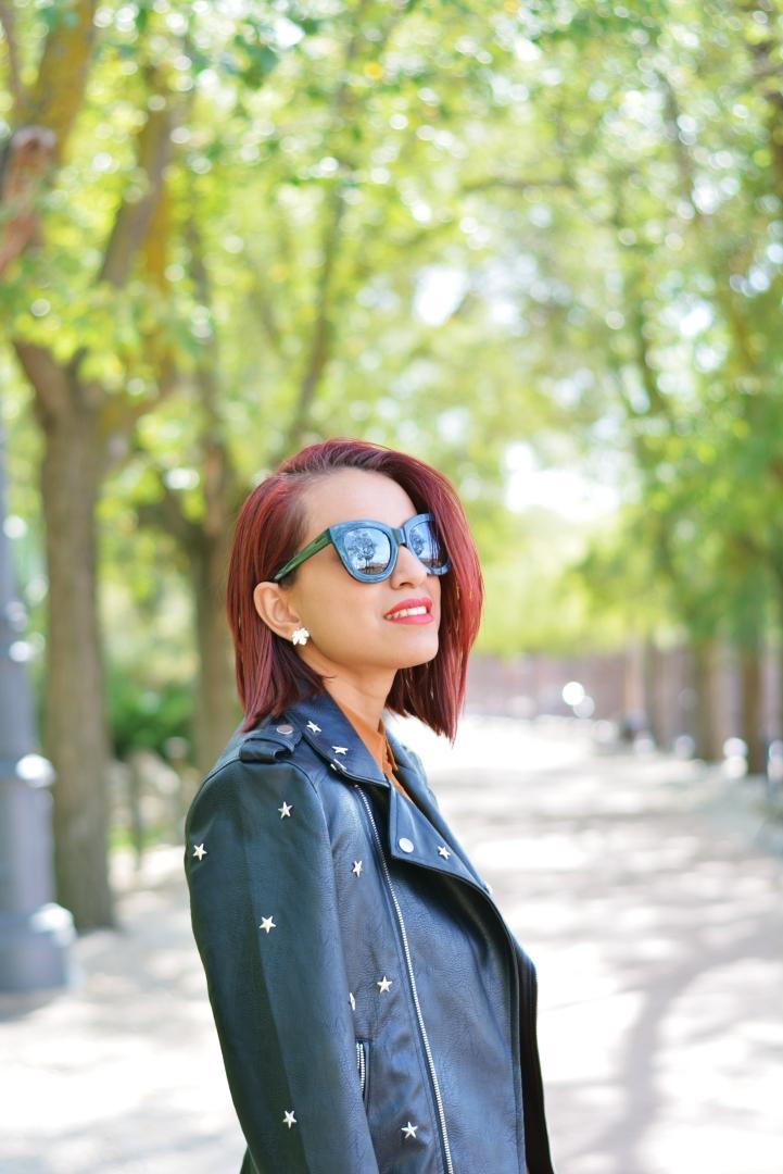 Chaqueta Biker con estrellas