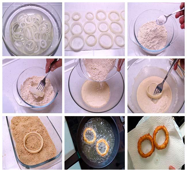 Aros de cebolla como los del Foster