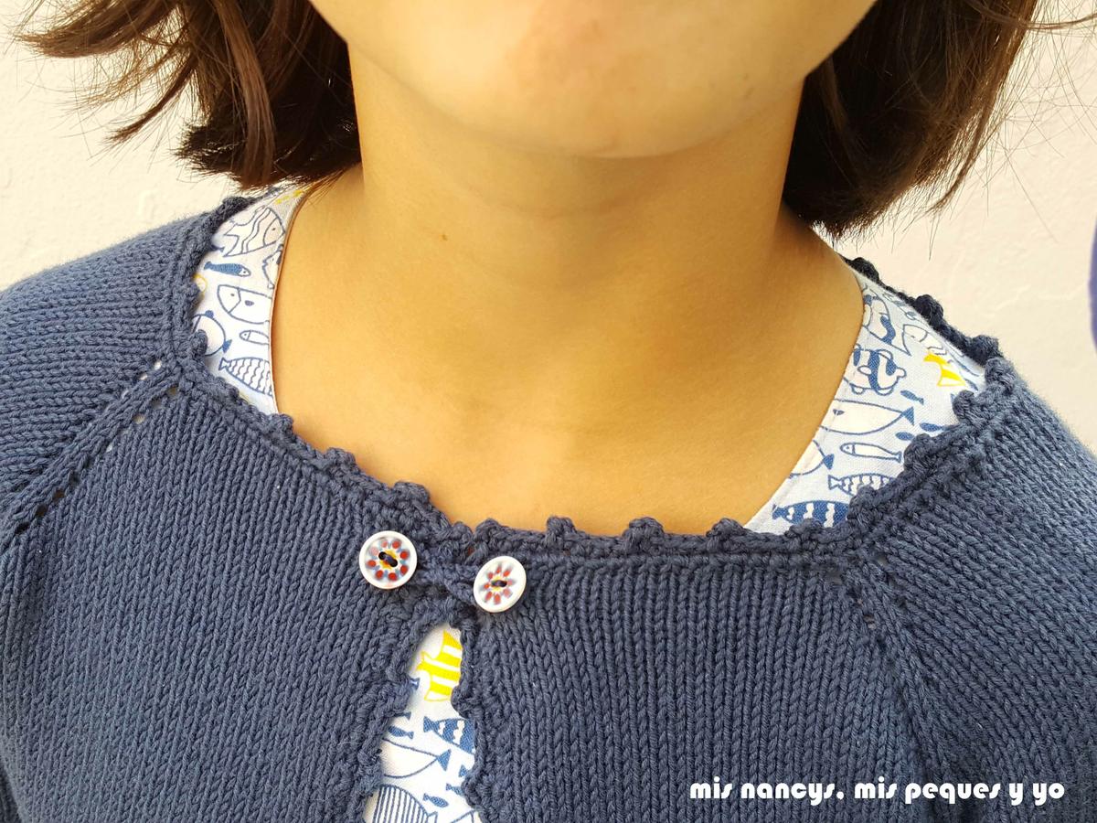mis nancys, mis peques y yo, rebeca de punto para niña, detalle cuello 
