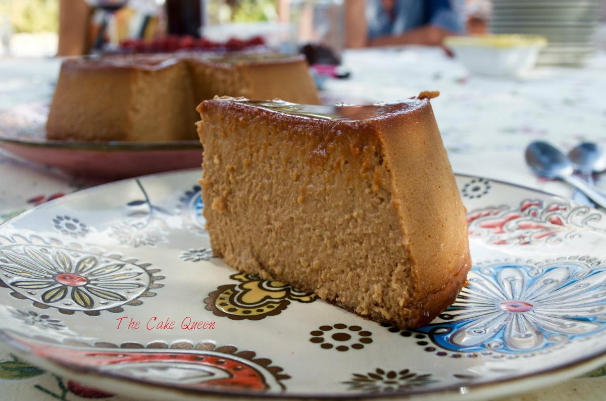 Flan de dulce de leche y mascarpone