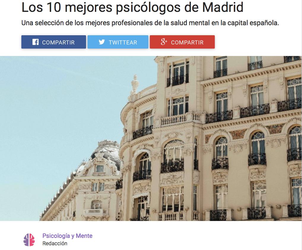 10 mejores psicólogos de Madrid