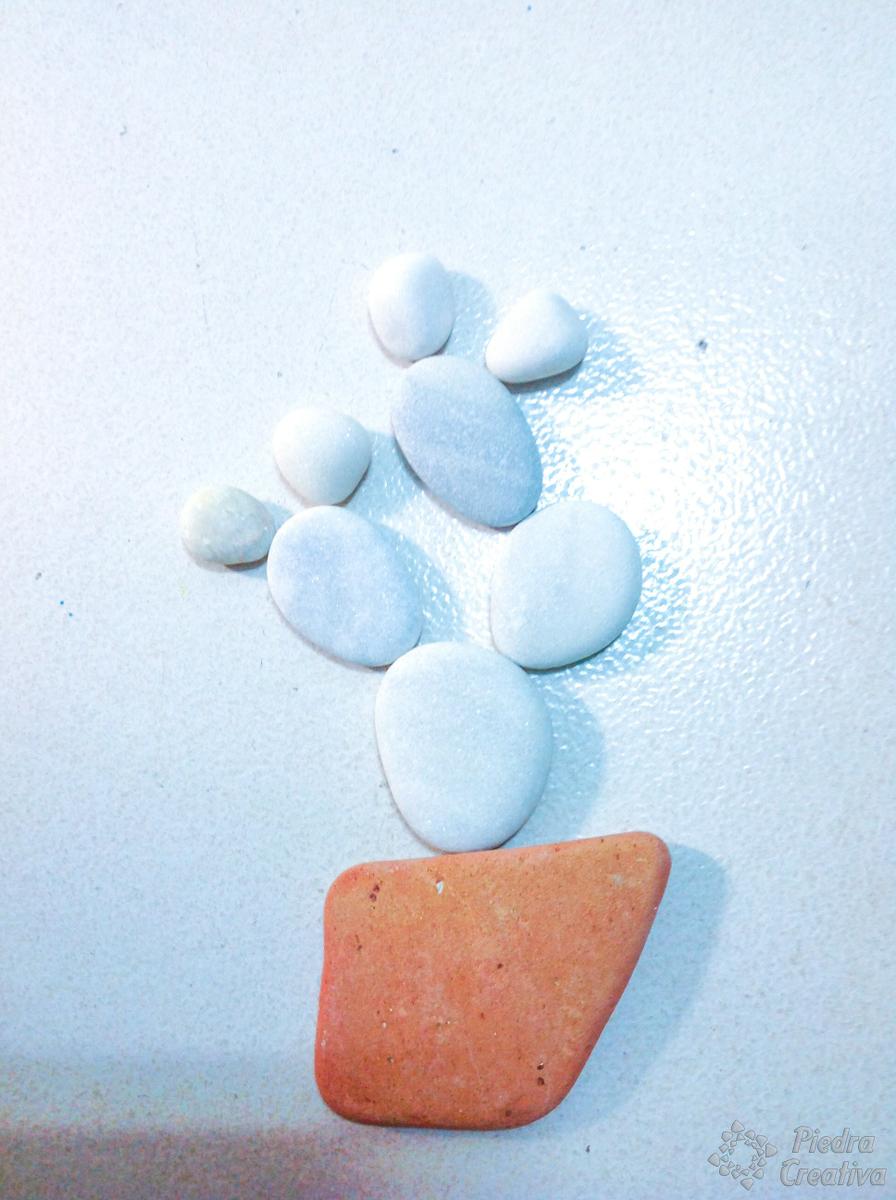 Piedras para cuadro de cactus
