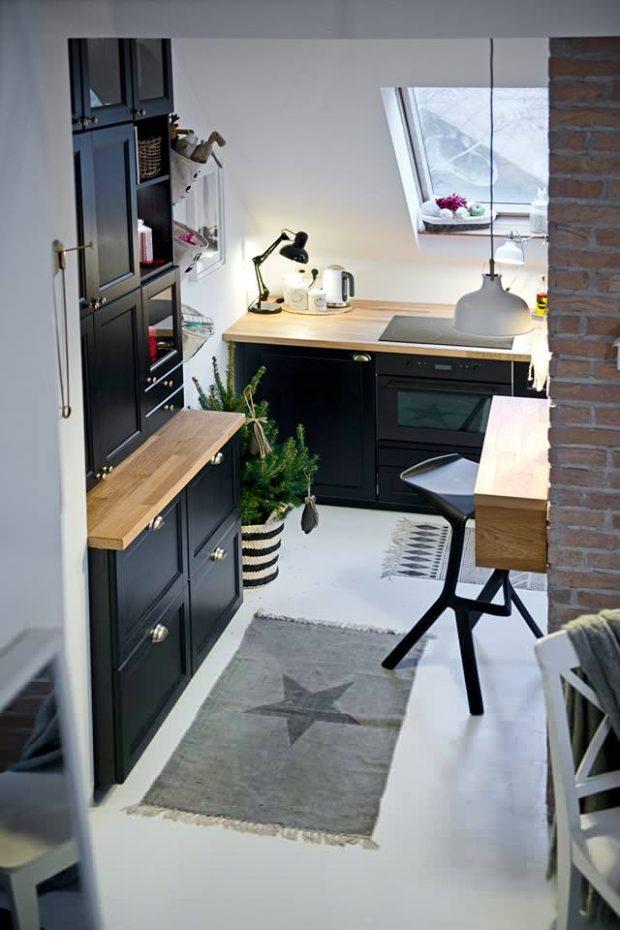 zona de cocina color negro