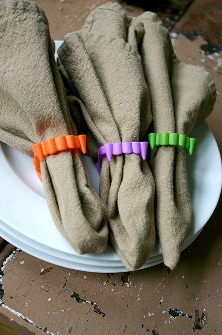 Decoración para Halloween casera: servilletero vampiro