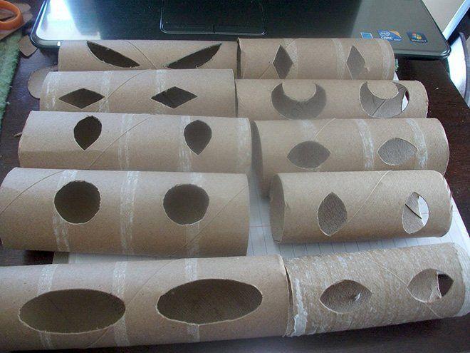 Decoración para Halloween casera: arbustos con ojos