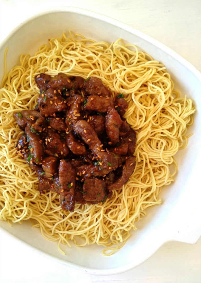 ternera al estilo mongol