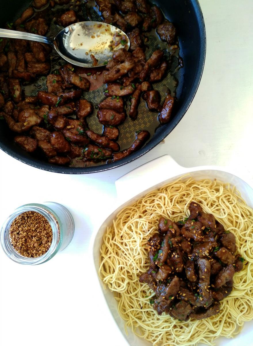 ternera al estilo mongol