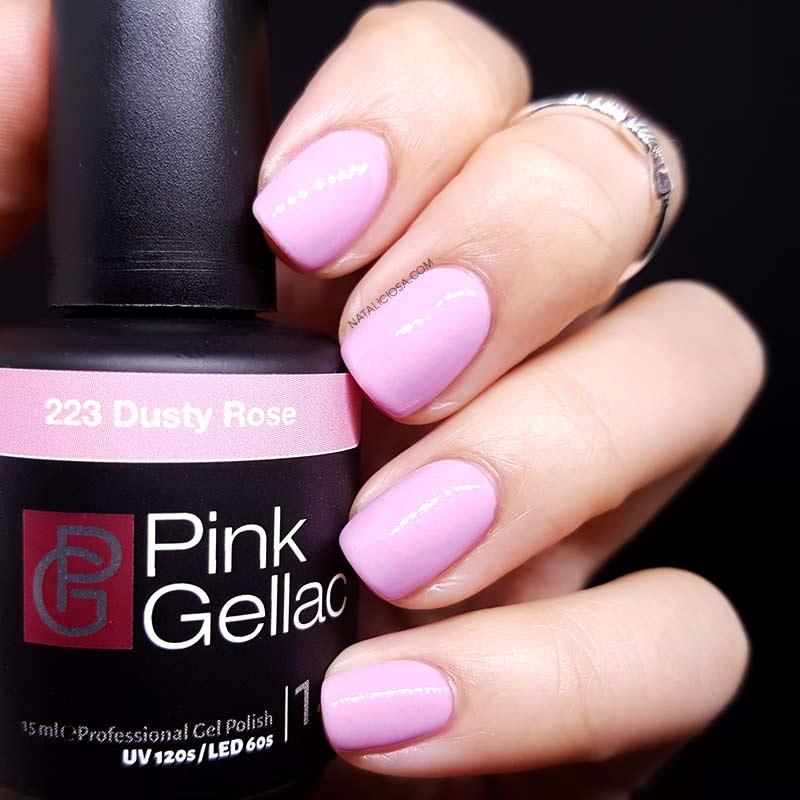 Colección uncovered 3 de pink gellac swatches Dusty Rose 223 opinion pink gellack espana