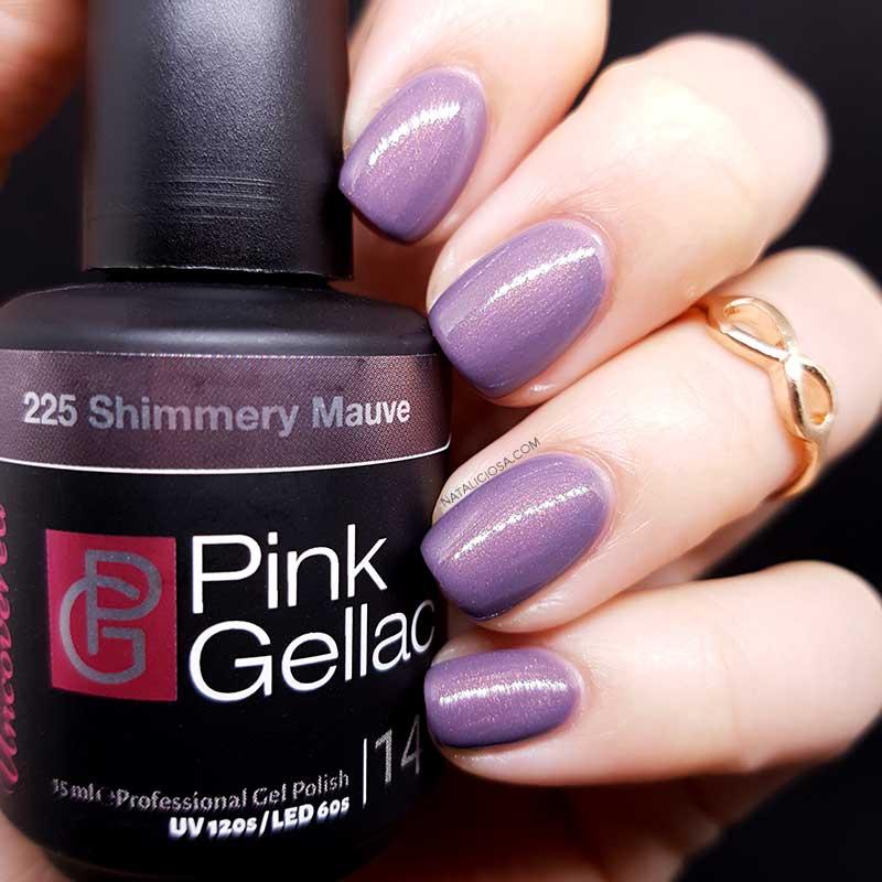 shimmery mauve de pink gellac esmaltes con purpurina y semipermanentes de larga duracion para bodas de otono invierno oscuros y elegantes