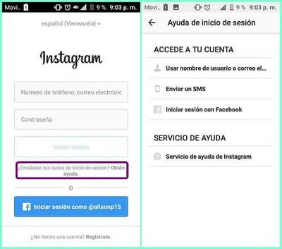 recuperar contraseña con el móvil
