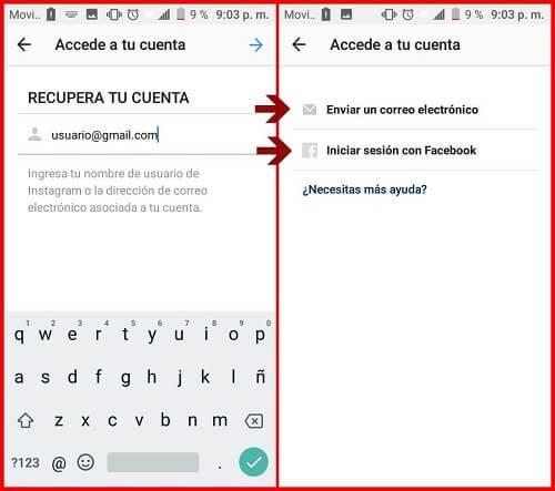 Contraseña movil correo