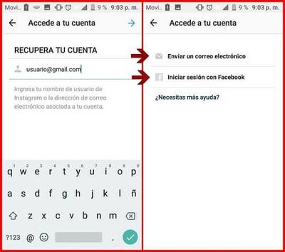 Contraseña movil correo