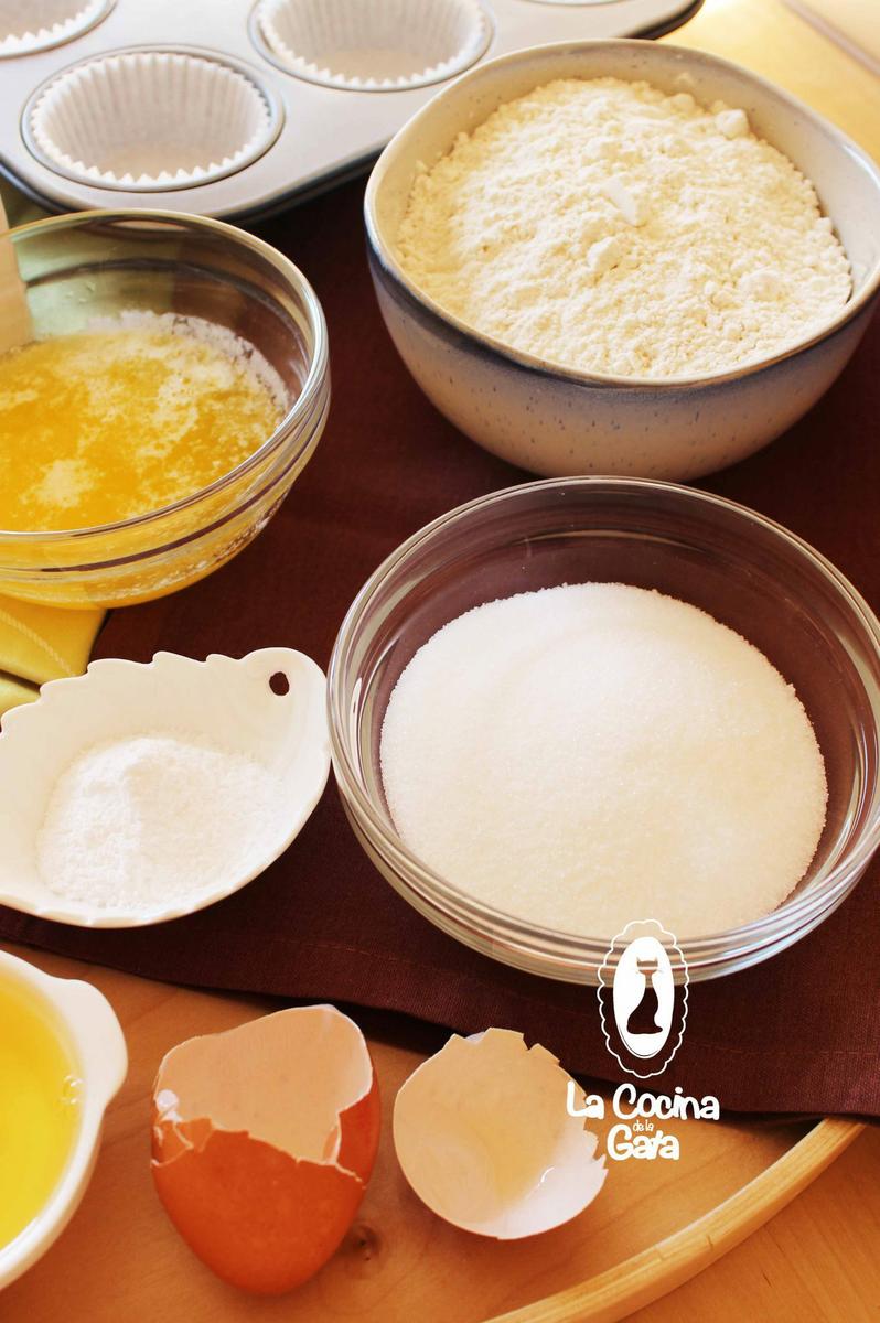 Ingredientes para los Cupcakes de Café