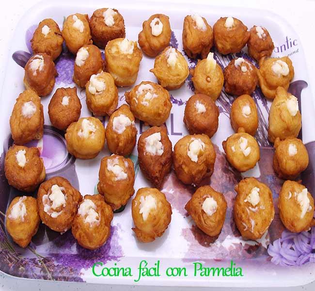 Buñuelos rellenos de crema