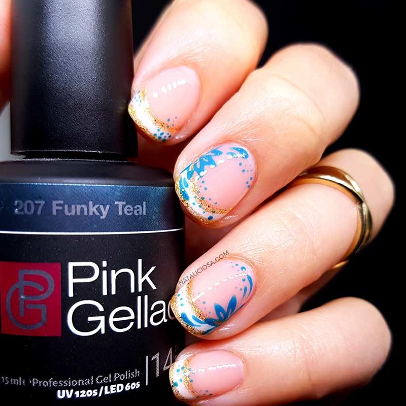 manicura francesa original para invitada de boda o que color de unas llevar a una boda de invitada en tonos azules y dorados