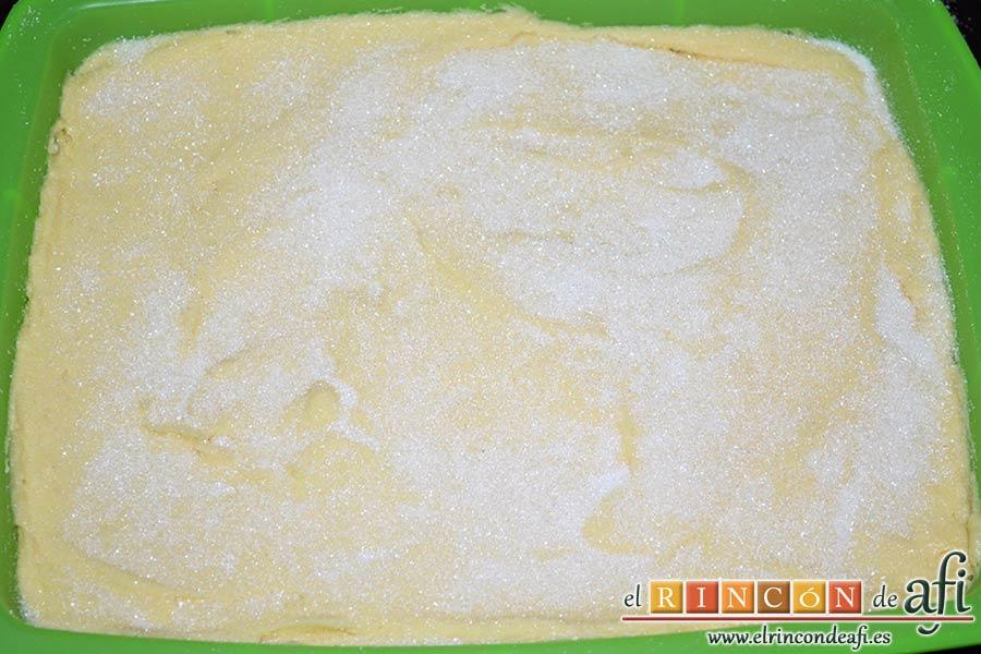 Bica gallega, espolvorear azúcar por encima