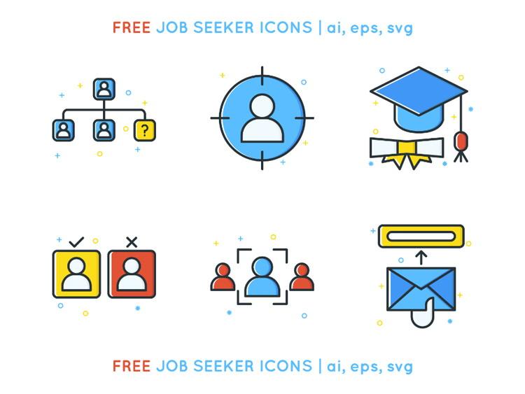 pack de iconos para buscar trabajo
