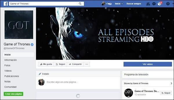 facebook juego de tronos