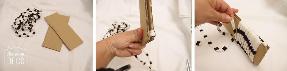 pasos para hacer alfombra de trapillo