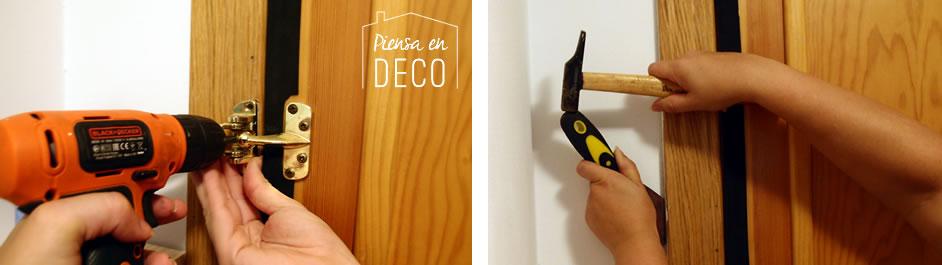 retirando herrajes de puerta