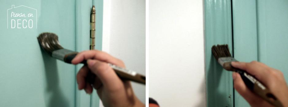 pintura chalk paint en puerta de entrada