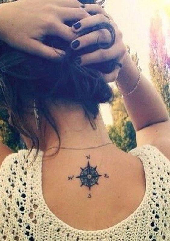 tatuajes de brujulas para mujeres 6 - +90 Tatuajes de brújulas para hombres y mujeres Diseños y significados
