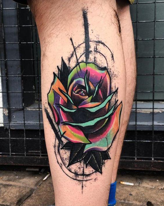 tatuajes de rosas a color hombres 3 - +80 Tatuajes para hombres ideas y diseños populares en 2017
