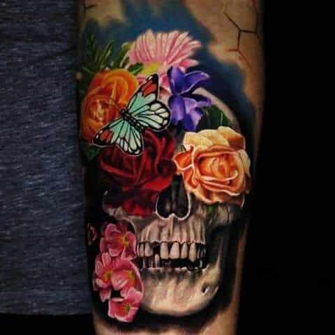 tatuajes de rosas a color hombres 2 - +80 Tatuajes para hombres ideas y diseños populares en 2017