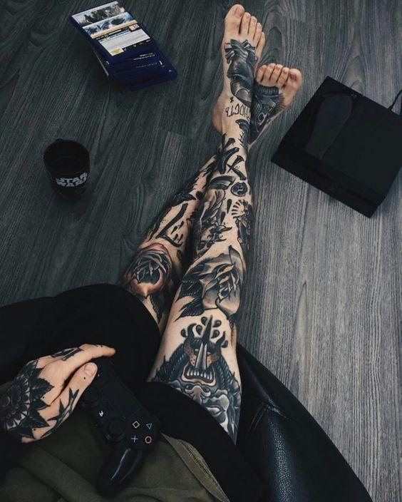 tatuajes para realizar en las piernas en hombres 5 - +80 Tatuajes para hombres ideas y diseños populares en 2017