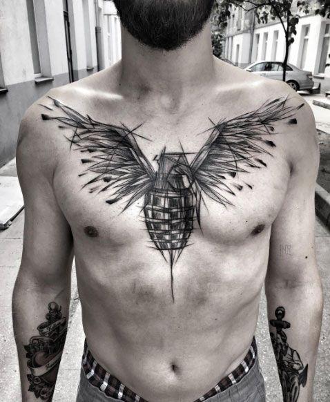 diseños para tatuar en el pecho en hombres 6 - +80 Tatuajes para hombres ideas y diseños populares en 2017