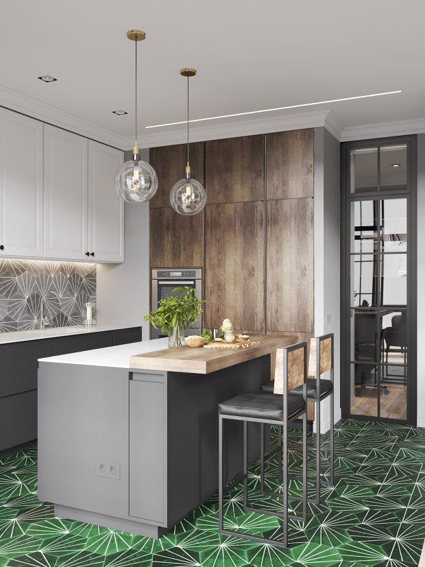 muebles de cocina de acabados diferentes