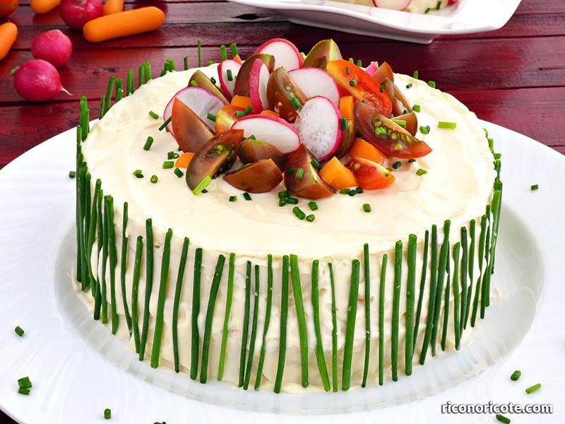 Pastel frío de marisco