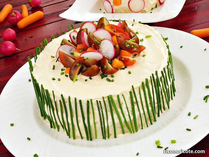 Pastel frío de marisco