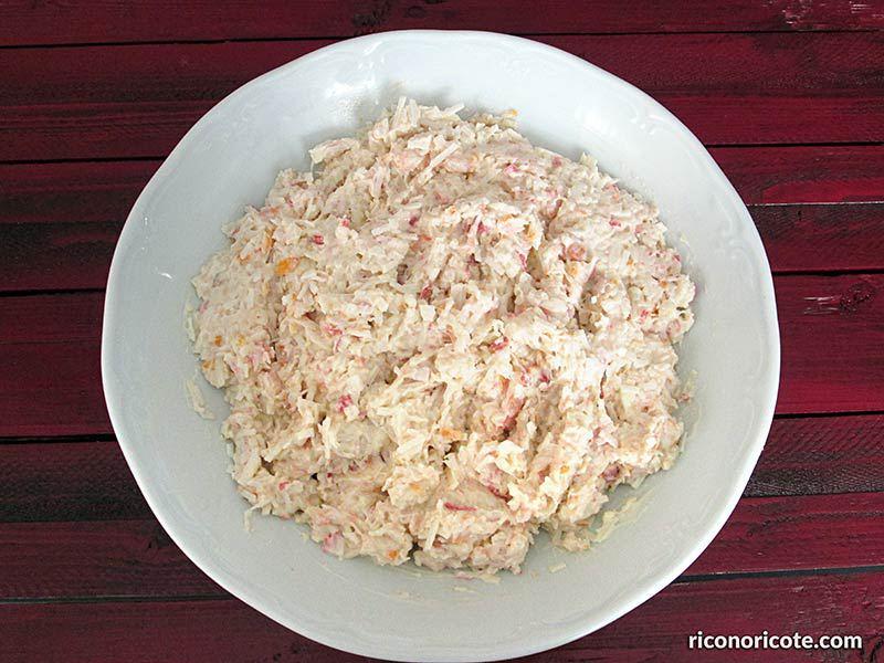 Pastel frío de marisco