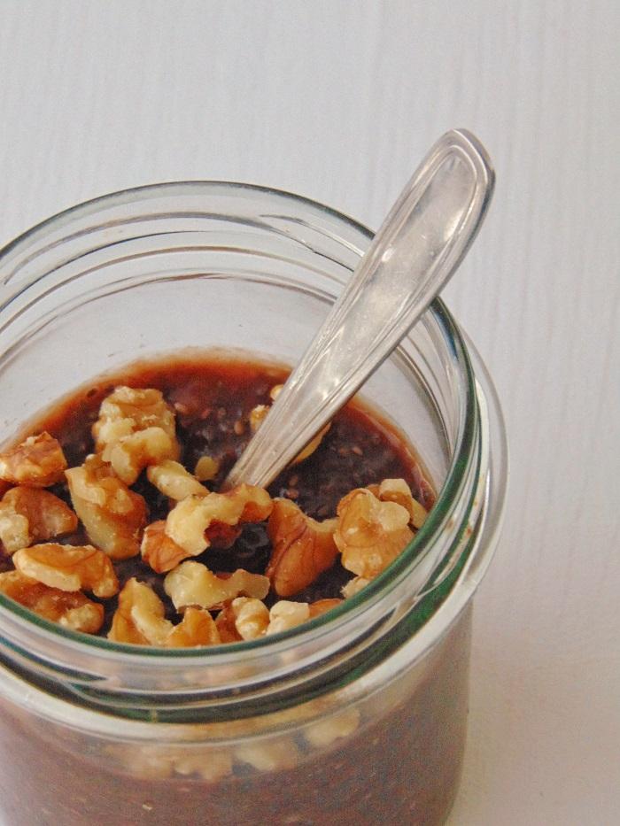 pudding de chia y platano con cacao | desayuno saludable