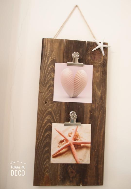 portafotos de madera