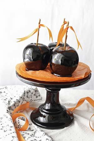 manzanas terroríficas para Halloween