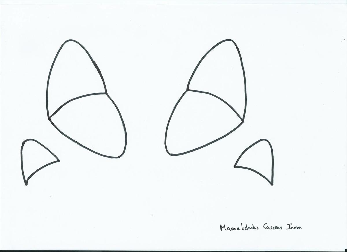 Manualidades Caseras Inma_Patrón orejas de gato