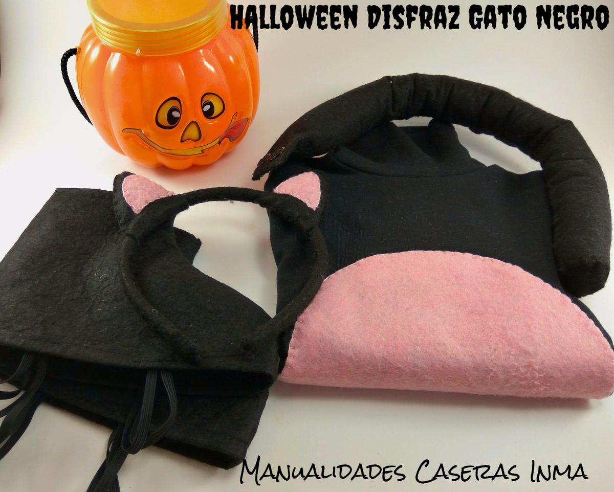 Manualidades Caseras Inma_Halloween disfraz de Gato Negro 