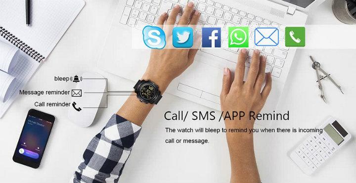 LEMFO LF19 smartwatch deportivo sumergible 50 metros medidor de calorias podometro a pilas