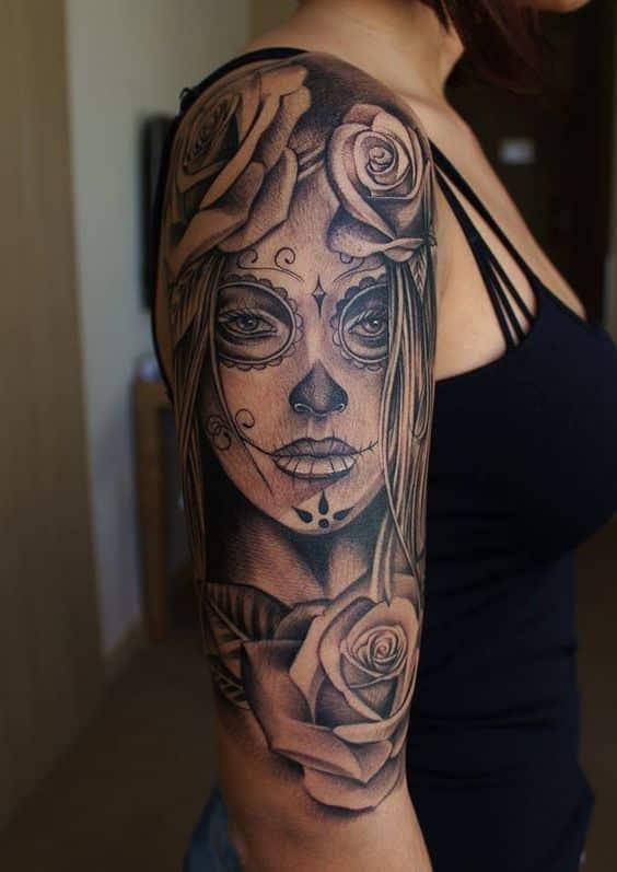 tatuajes de catrinas chicas